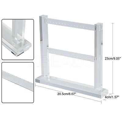 Organic Glass Earring Stands Displays LS-EDIS-E008-01-1