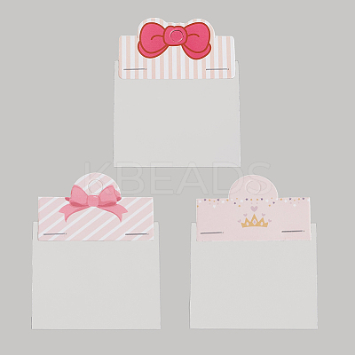 150Pcs 3 Styles Cardboard Paper Folding Printed Paper Card Header CDIS-SP0001-29-1