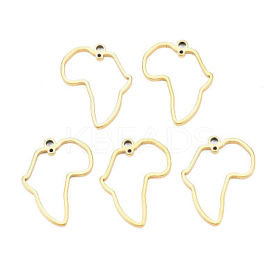 Ion Plating(IP) Africa Map 201 Stainless Steel Connector Charms LS-STAS-T063-168G-1