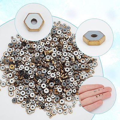 3 Strands 3 Styles Electroplate Non-magnetic Synthetic Hematite Beads Strands G-AR0006-03-1