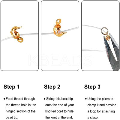 Brass Bead Tips KK-N0070-03-1