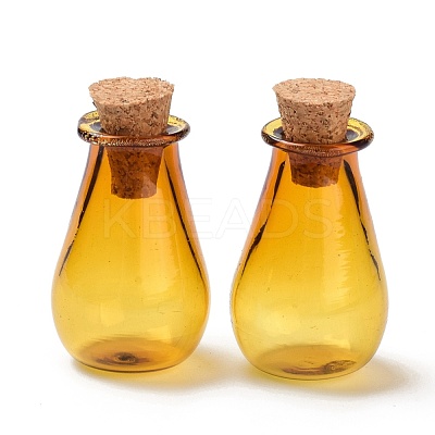 Glass Cork Bottles Ornament AJEW-O032-02I-1