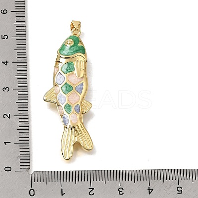 Brass Enamel Pendants KK-CBAEEA8-09C-G-1