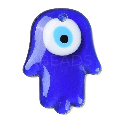 Blue Evil Eye Resin Pendants CRES-D012-01D-1