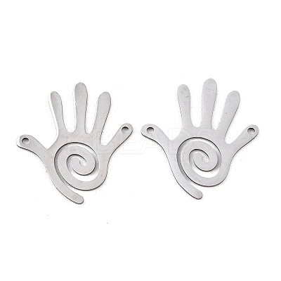 201 Stainless Steel Connector Charms STAS-I364-08P-1