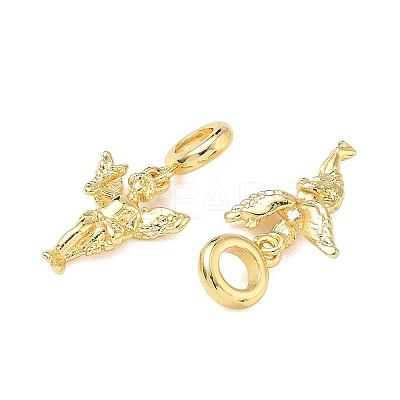 Brass Angel European Dangle Charms KK-L256-35G-1