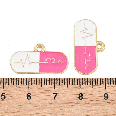 Medical Theme Alloy Enamel Pendants AL-CBA2919-03G-08B-1