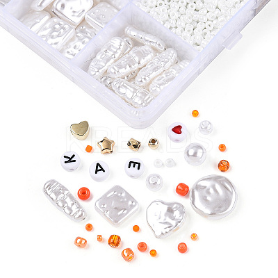 DIY 24 Style Acrylic & ABS Beads Jewelry Making Finding Kit DIY-NB0012-02G-1