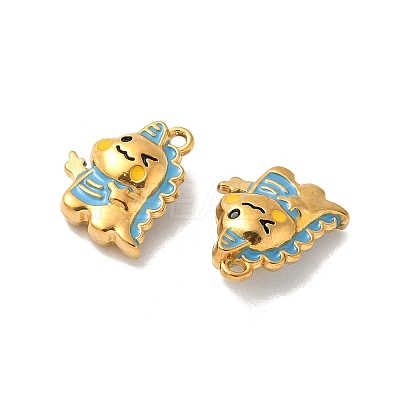 304 Stainless Steel Enamel Pendants STAS-I351-17G-02-1