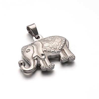 Tarnish Resistant 304 Stainless Steel Elephant Pendants LS-STAS-L156-03P-1