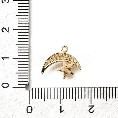 Brass Micro Pave Cubic Zirconia Pendants KK-Q035-06G-1