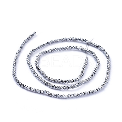 Electroplate Glass Beads Strands X-EGLA-F149-FP-04-1