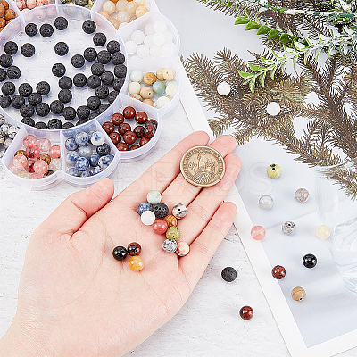 13 Styles Natural & Synthetic Mixed Gemstone Beads G-AR0004-89-1