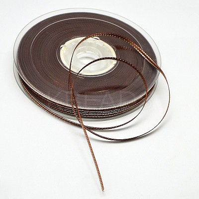 Double Edge Silver Thread Grosgrain Ribbon for Wedding Festival Decoration SRIB-L012-9mm-847-1
