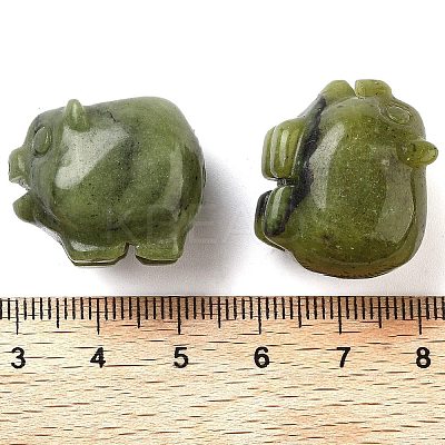Natural Southern Jade Carved Figurines DJEW-L023-C07-1