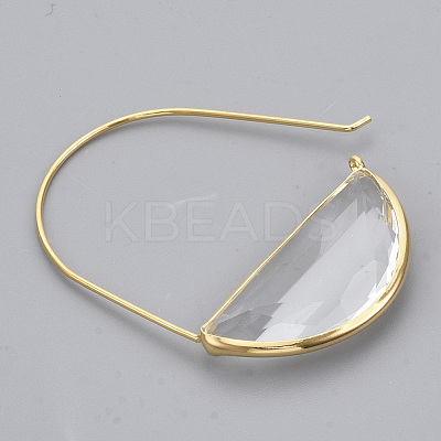 Brass Hoop Earrings X-EJEW-T007-04G-02-NF-1