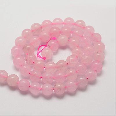 Natural Rose Quartz Bead Strands G-P281-02-4mm-1