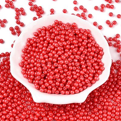 Opaque Baking Paint Glass Beads DGLA-T004-03L-1