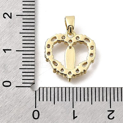 Brass Micro Pave Cubic Zirconia Charms KK-P336-01A-G-1