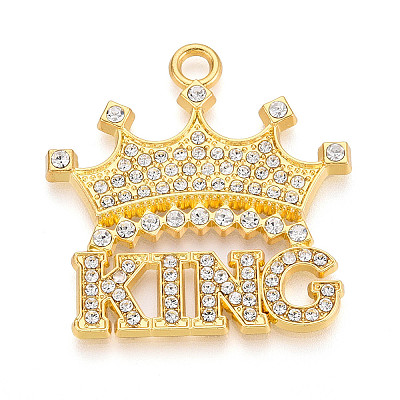 Alloy Rhinestone Pendants PALLOY-N182-13G-1