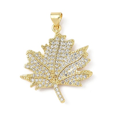 Brass Micro Pave Cubic Zirconia Pendants KK-L239-002G-1