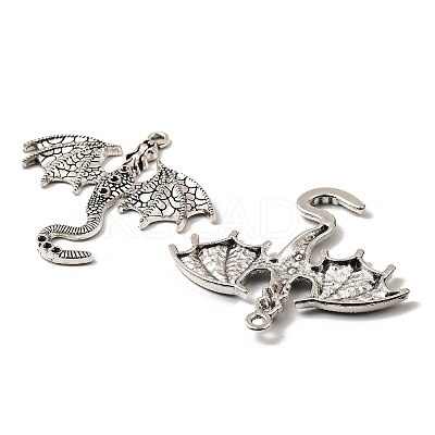Tibetan Style Alloy Pendant Rhinestone Settings TIBEP-K001-01AS-1