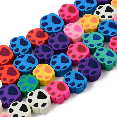 Handmade Polymer Clay Beads Strands X-CLAY-N008-007-1