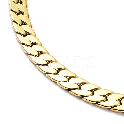Ion Plating(IP) 304 Stainless Steel Cuban Link Chain Necklace NJEW-K249-01A-G-1