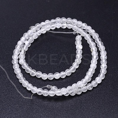Natural Quartz Crystal Round Beads Strands G-J303-01-8mm-1