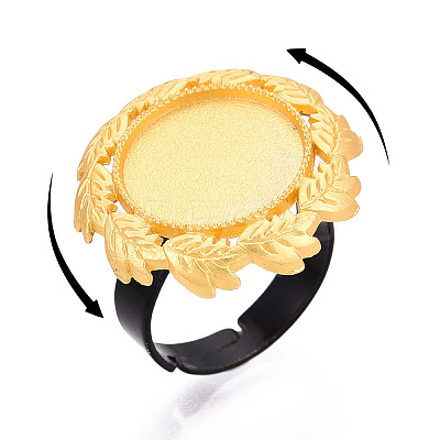 Adjustable Alloy & Iron Bezel Cup Ring Base with Rotatable Tray MAK-T012-01G-1