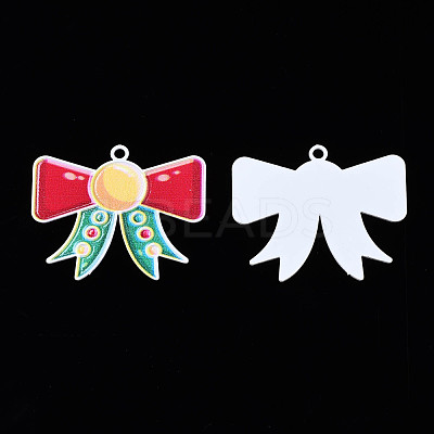 Spray Painted Brass Pendants KK-Q281-010-1