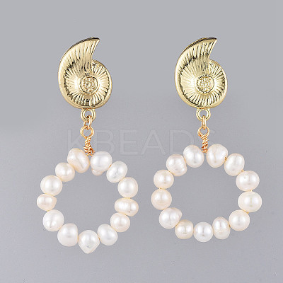 Dangle Stud Earrings EJEW-JE03697-1