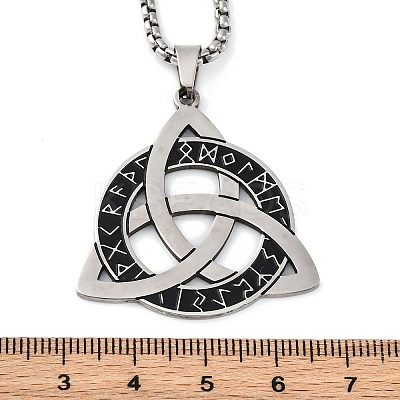 201 Stainless Steel Pendant Necklaces LS-NJEW-C066-08P-1