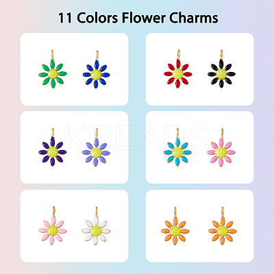 Ion Plating(IP) 44Pcs 11 Colors 304 Stainless Steel Charms STAS-DC0013-01-1