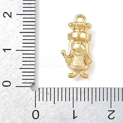 Brass Micro Pave Clear Cubic Zirconia Pendants KK-G545-07G-1