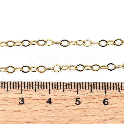 Ion Plating(IP) 304 Stainless Steel Rhombus Link Chain Necklaces for Women Men NJEW-A054-02G-01-1