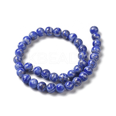 Baking Paint Glass Bead Strands DGLA-Z001-03B-1