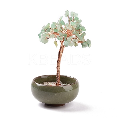Natural Green Aventurine Chips Tree Display Decorations PW23051678531-1