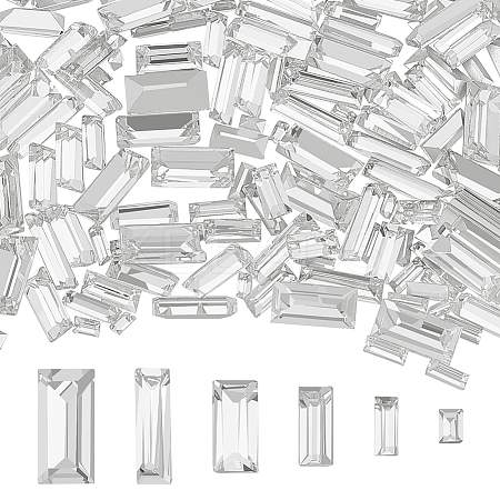 180Pcs 6 Style Glass Rhinestone Cabochons GLAA-FG0001-13-1