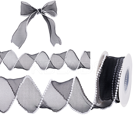 5 Yards Acrylic Fibers Wrinkle Ribbon OCOR-WH0070-210A-1