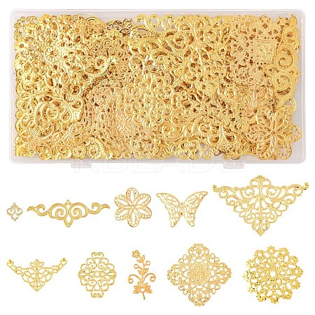 72Pcs 9 Styles Iron and 201 Stainless Steel Links FIND-YW0008-99-1