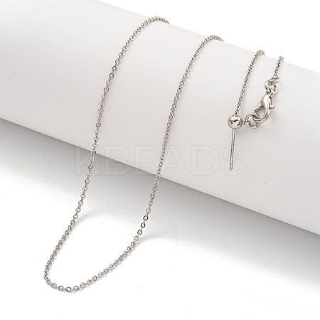 Brass Cable Chain Necklaces for Women NJEW-G084-10P-1