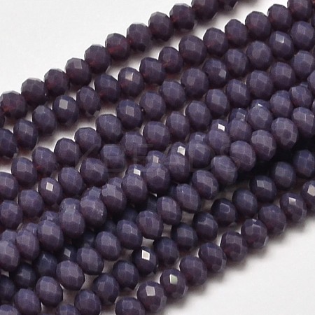 Faceted Rondelle Glass Beads Strands EGLA-J134-3x2mm-A04-1