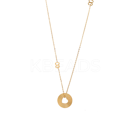 304 Stainless Steel Pendant Necklaces STAS-OY009-40G-1