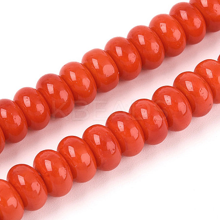 Opaque Solid Color Glass Beads Strands X-GLAA-ZX008-8mm-18M-1