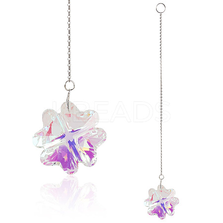 1Pc Transparent Glass Hanging Suncatchers AJEW-TADJ0001-02A-1