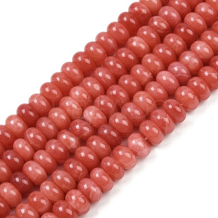 Dyed Natural White Jade Beads Strands G-G107-A27-01-1
