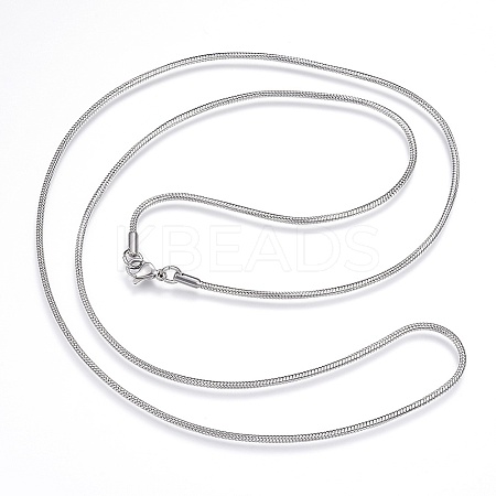 Non-Tarnish 304 Stainless Steel Snake Chain Necklaces LS-NJEW-D285-03P-1