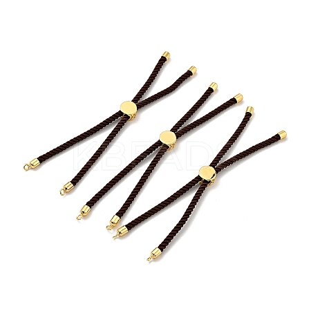 Half Finished Twisted Milan Rope Slider Bracelets FIND-G032-01G-10-1