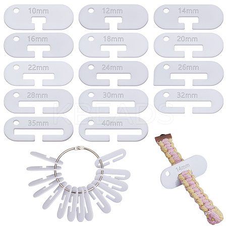 28Pcs Acrylic Band Weaving Width Gauge AJEW-OC0013-96A-1